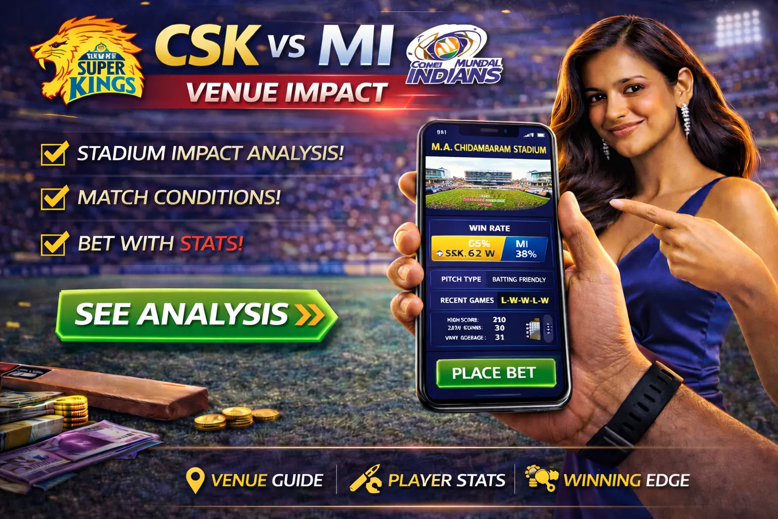 CSK vs MI venue impact — how pitch conditions and ground shape tilt the rivalry matchup