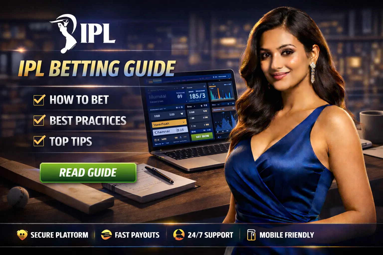 IPL cricket match in progress under stadium lights — comprehensive IPL betting guide for odds, markets and tips