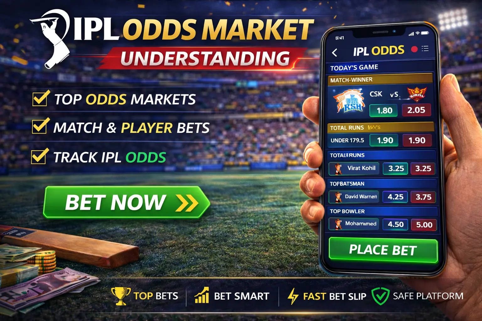 Understanding IPL odds — combining market prices with team analysis, player roles and venue conditions for smarter betting