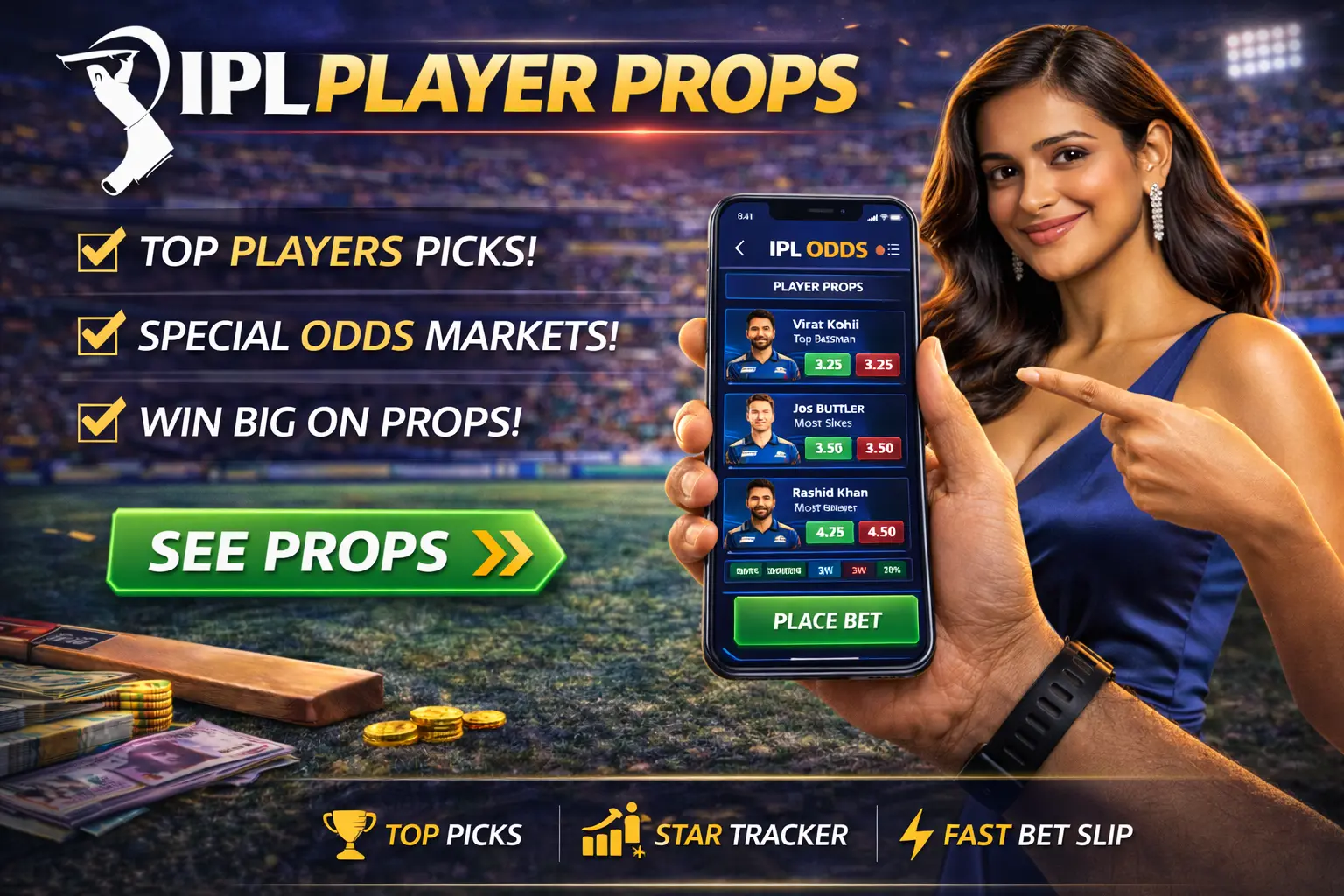 IPL player props betting guide — top batsman, wickets, sixes and role-based cricket markets