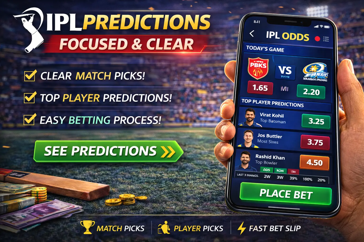 Clear IPL predictions — cutting through noise to find the strongest daily betting angle based on match shape, price and roles
