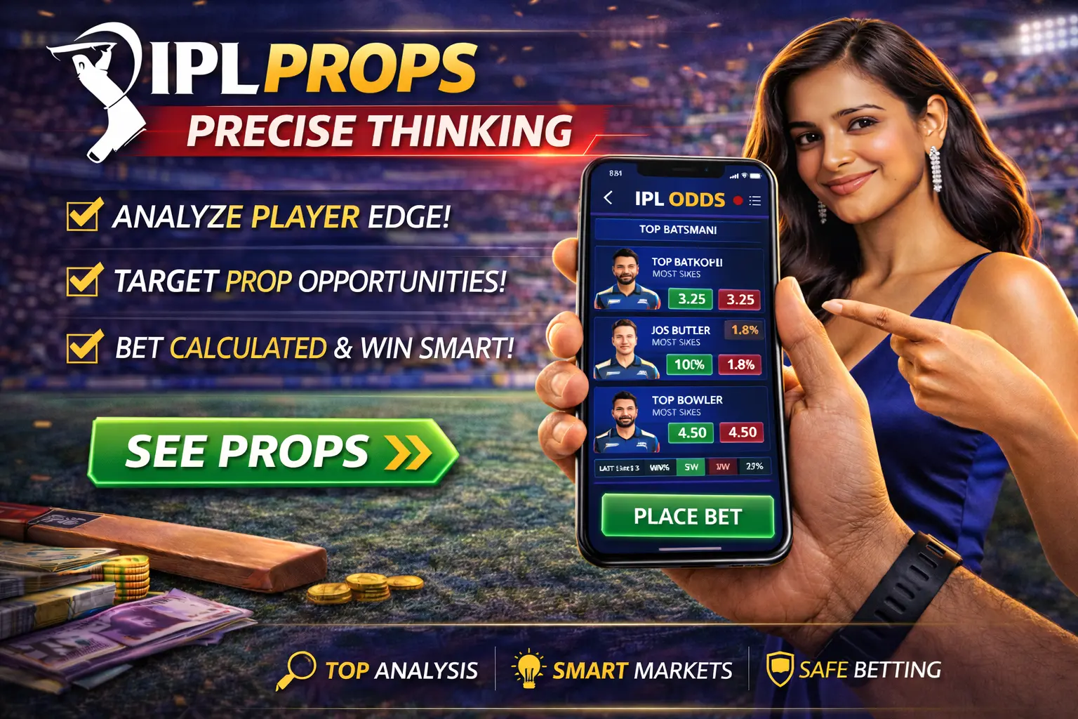 IPL player props force precise thinking — role, matchup, opportunity and cleaner betting angles beyond match winner