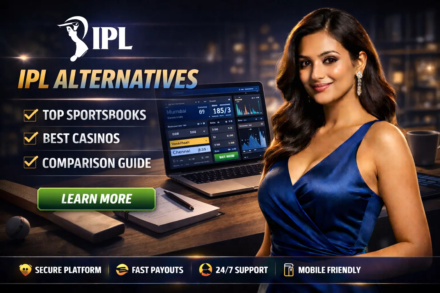 Cricket betting research setup — analyzing IPL team form, venue conditions and odds before making an IPL bet